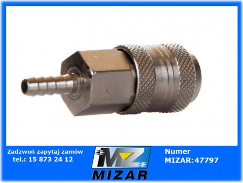 Szybkozłącze mosiężne na wąż 6mm gwint 1/2 cala-37258