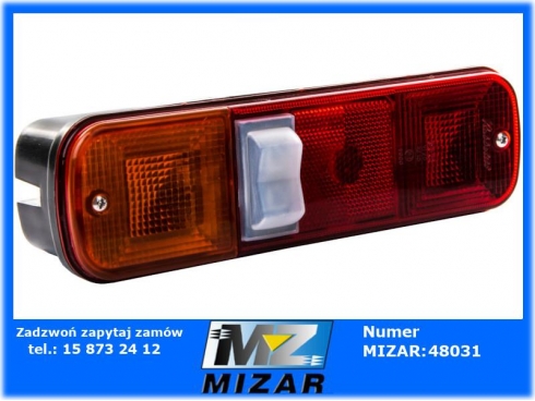 Lampa tylna zespolona + włącznik podnośnika z osłoną New Holland Ford Fiat Case 82020694 5169266 82007634-37412