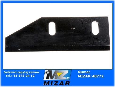 Nóż sieczkarni utwardzony 275x93x5,5mm Pöttinger MWS 00434014-38262