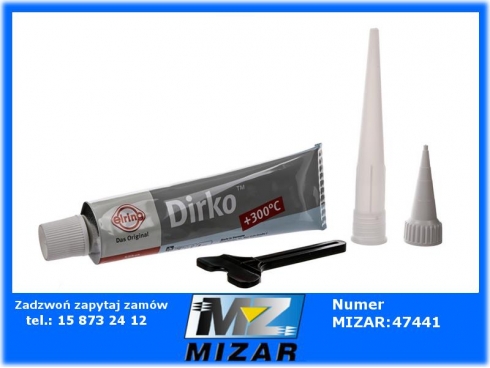 Silikon DIRKO 70ml szara masa uszczelniająca-38422