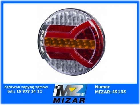 Lampa tylna zespolona 61 LED z dynamicznym kierunkowskazem 12V 24V Horpol-38590