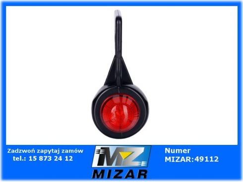 Lampa obrysowa diodowa Led wisząca 12V 24V lewa biało-czerwona-38565