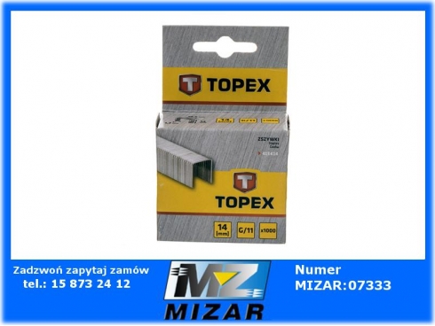 Zszywki typ G 1,2mm - 14mm 1000szt. TOPEX 41E414-38685