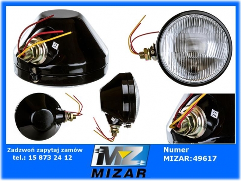 Lampa metalowa przednia lewa z żarówkami C-330 C-360 C-385-39258