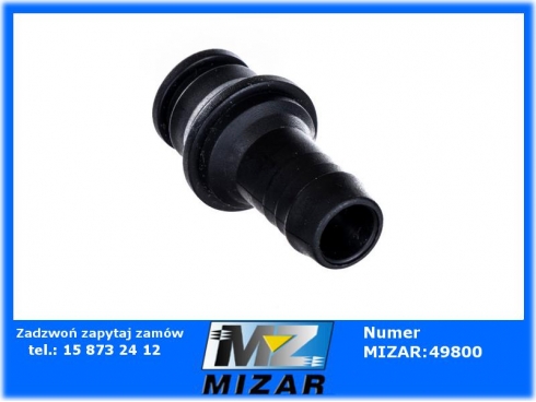 Wtyczka prosta fi 12,5mm mocowana nakrętką 3/4" Agroplast-39295