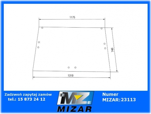 SZYBA TYLNA GÓRNA CASE COMFORT 200 3221542R1-39433