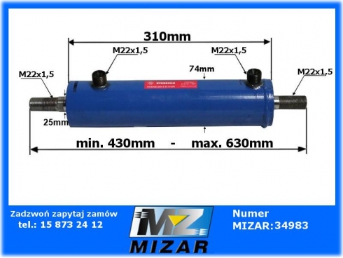 Siłownik wspomagania MTZ C-63 Hydrosiła C632520003H-39540