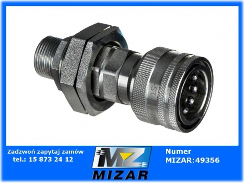 Szybkozłącze hydrauliczne EURO gniazdo long M22x1,5 gwint zewnętrzny Waryński-39893