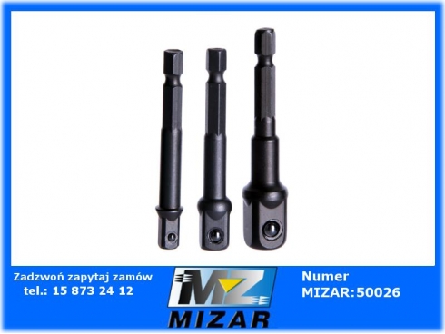 Zestaw adapterów do nasadek do wkrętarki 1/2" 1/4" 3/8"-39829