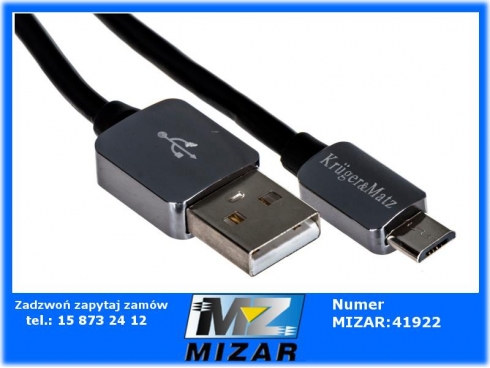 Kabel micro USB 180cm wtyk-wtyk Kruger&Matz-40104