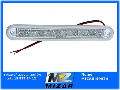 Lampa oświetlenia kabiny LED 12V uniwersalna 176mm-40205