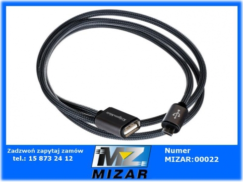 Kabel USB - micro USB gniazdo-wtyk 1m Kruger&Mat-40261