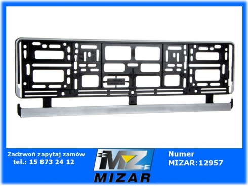 RAMKA TABLICY REJESTRACYJNEJ SREBRNA OBWÓDKA BEZ NAPISU-40511