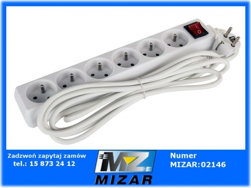 PRZEDŁUŻACZ Z WYŁĄCZNIKIEM 6G 3m-40791