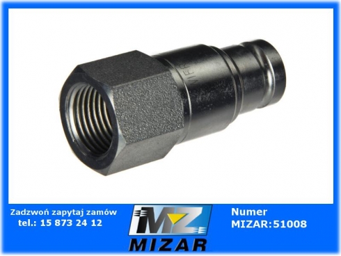 Szybkozłącze hydrauliczne suchoodcinające 3/8 wtyczka G 1/2" BSP gwint wewnętrzny ISO16028 Waryński-40725