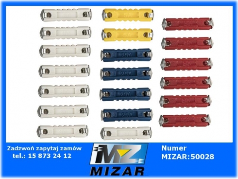 Zestaw bezpieczników topikowych 5-25A 20szt.-40920