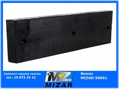 Lemiesz gumowy pługa śnieżnego 700x220x50mm-40955