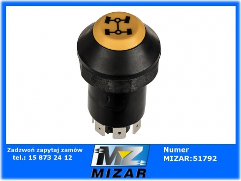 Włącznik przedniego napędu MF Deutz Same 6 pin 0.007.5945.0/20 000759450/20 00759450/20 75945020 7700011524 770002088