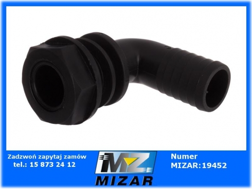 Kolano przelewu kompletne 1" BSP przyłącze na wąż 32mm Agroplast-42524