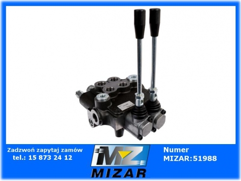 Rozdzielacz hydrauliczny 2-sekcyjny 80L 2 sekcje z zatrzaskiem Badestnost-43005