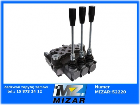 Rozdzielacz hydrauliczny 3-sekcyjny 40L 2x dwustronna 1x zatrzask DDZ Badestnost-43004