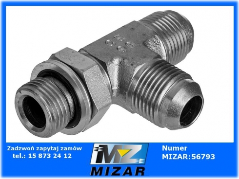 Złącze trójnik z nakrętką LAE 7/8" M-M JIC x 1/2" BSP-45270