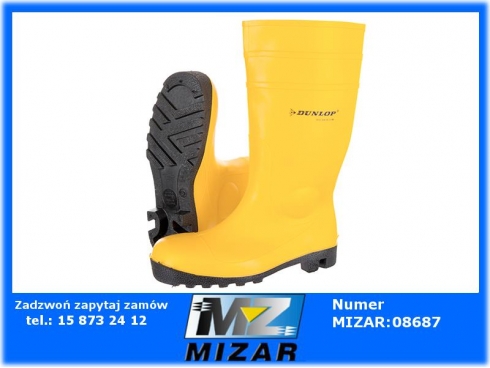 Kalosze męskie buty gumowe Protomasto żółte rozmiar 43 Dunlop-45790