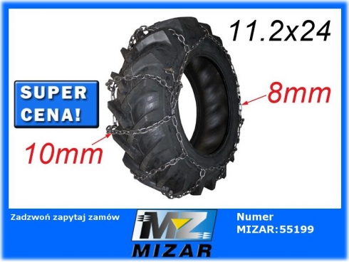 ŁAŃCUCH ŚNIEGOWY PRZECIW POŚLIZGOWY 11.2x24 1szt.-45881