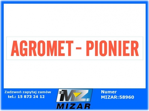 Naklejka Agromet Pionier -45959