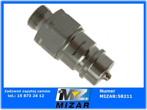 Szybkozłącze hydrauliczne wtyczka z eliminatorem ciśnienia M18x1,5 GZ-47252