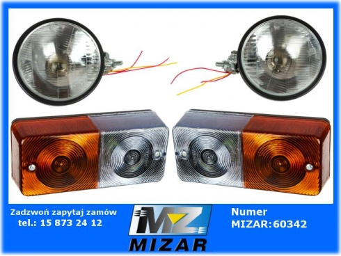 Lampy przednie i boczne MTZ z żarówkami prawa + lewa-47683