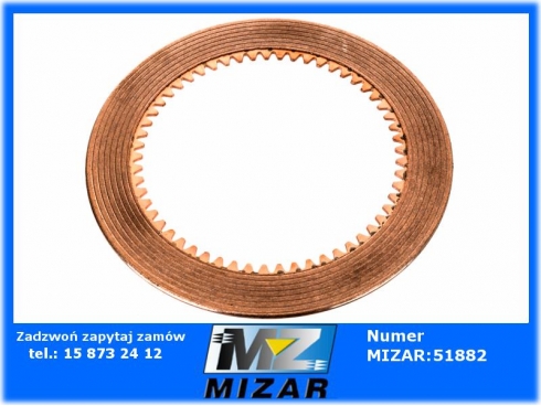 Tarcza cierna 87,7x128,5x2,5mm Massey Ferguson 3381495M1-48057