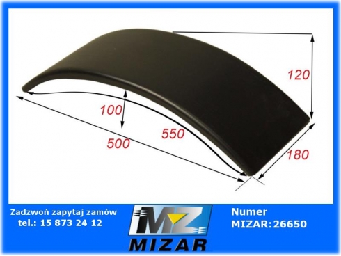 BŁOTNIK PLASTIKOWY 180x550mm R330-48159