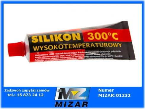 SILIKON WYSOKOTEMPERATUROWY 60g czerwony 300'C-48501