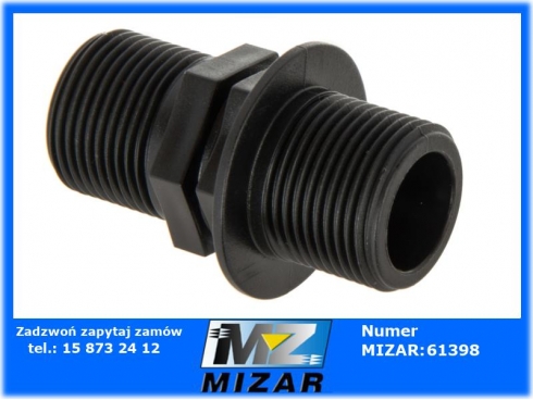 Nypel złącze plastikowe gz. 3/4" / gz. 3/4"-48660