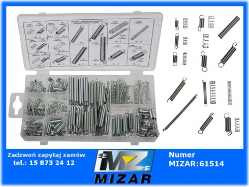 Zestaw sprężynek metalowych mix 200szt.-48787