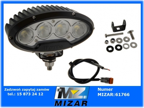 Lampa robocza halogen Led Oval 42W 12V 24V 4000Lm kąt widzenia 40°  Thomas-48928