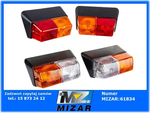 Lampy T-25 zestaw lamp przód i tył METALOWE z żarówkami-49191