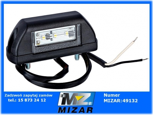 Lampa światło tablicy rejestracyjnej 3 LED 12V 24V Horpol -49227