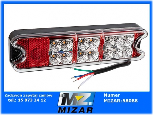 Lampa tylna zespolona 18 Led 12V 24V mała przyczep -49235