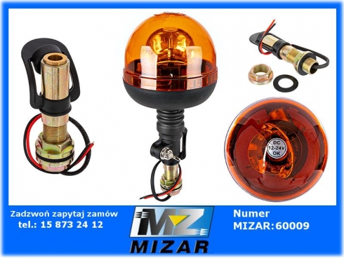 Lampa ostrzegawcza kogut z uchwytem I przewód-49374