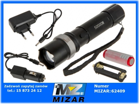 Latarka Led regulowany zoom akumulator-49543