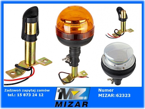 Lampa ostrzegawcza kogut LED FLEX z uchwytem T przewód-49569