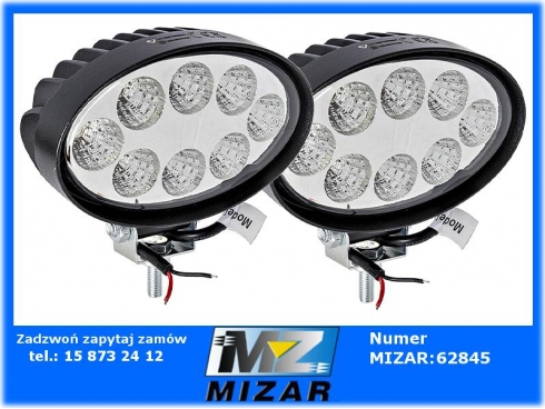 Lampa robocza LED 12V 24V 24W owalna światło rozproszone 2szt.-50229