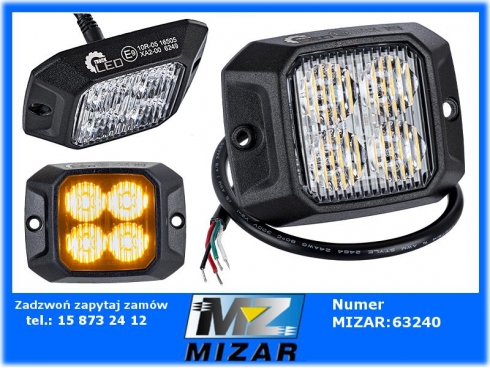 Lampa strobo LED 10W R10 R65 pomarańczowa-50330