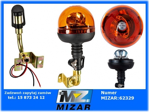 Lampa ostrzegawcza kogut 12V z uchwyt obrotowy-50328