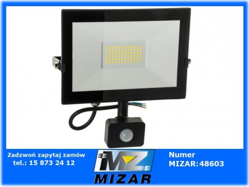 Naświetlacz Led 50W 230V barwa zimna z czujnikiem ruchu-50377