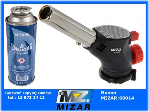 Palnik gazowy do lutowania Yato kartusz gaz 227g zestaw-50607