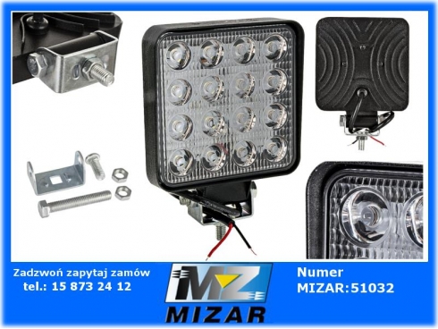 Lampa robocza Led 48W 16 Led 12V 24V-50732