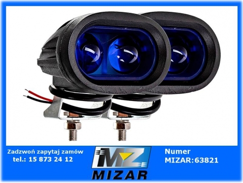 Lampy do opryskiwacza LED 16W niebieskie mała 2szt.-50915